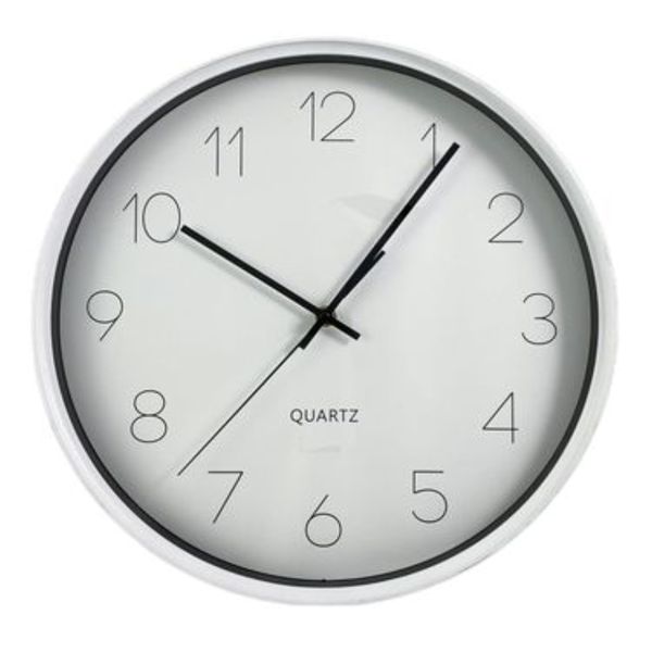 Reloj de pared 35cm redondo decorativo color blanco