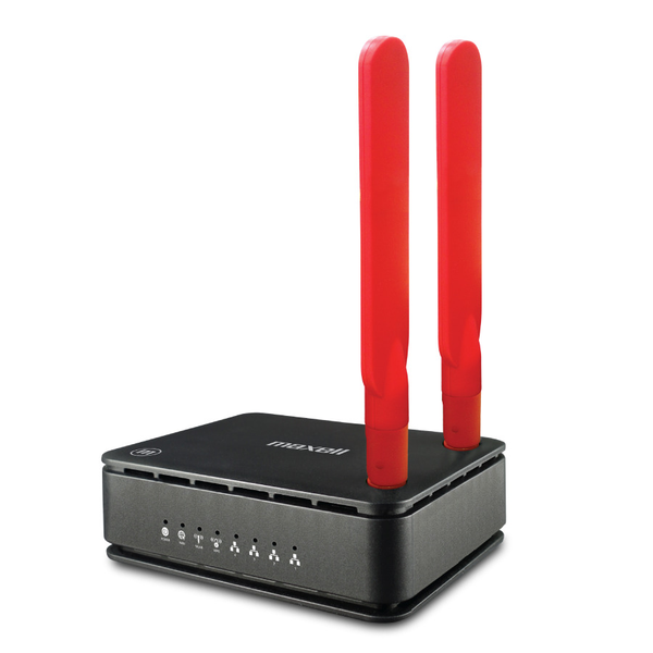 Router inalámbrico 802.11N 300Mbps de color negro y rojo
