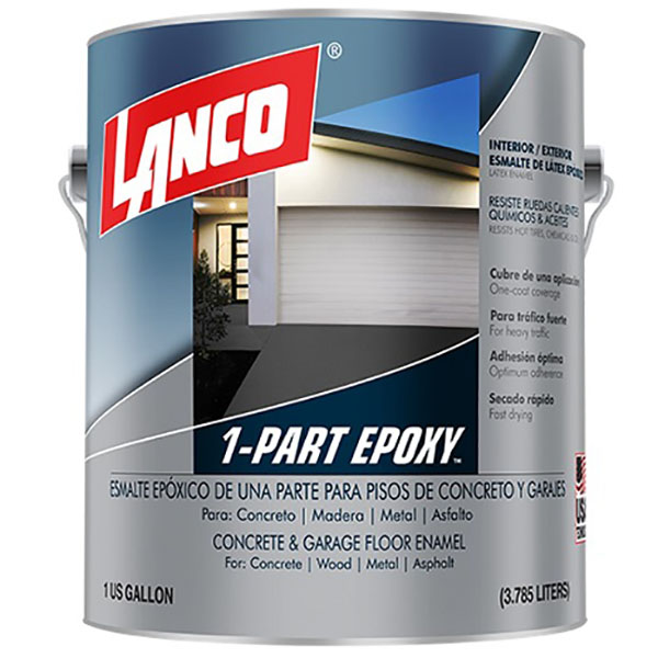 Pintura de esmalte 1-Part Epoxy para pisos de concreto y garaje de 1gl