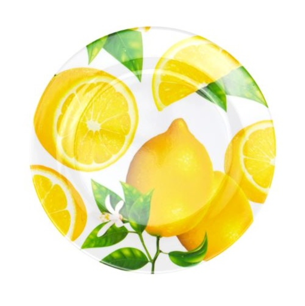 Plato de melamina de 7.87" con diseño de limones