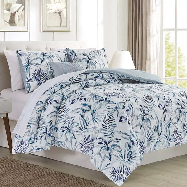 Comforter de microfibra de tamaño king modelo Sonya de 5 piezas