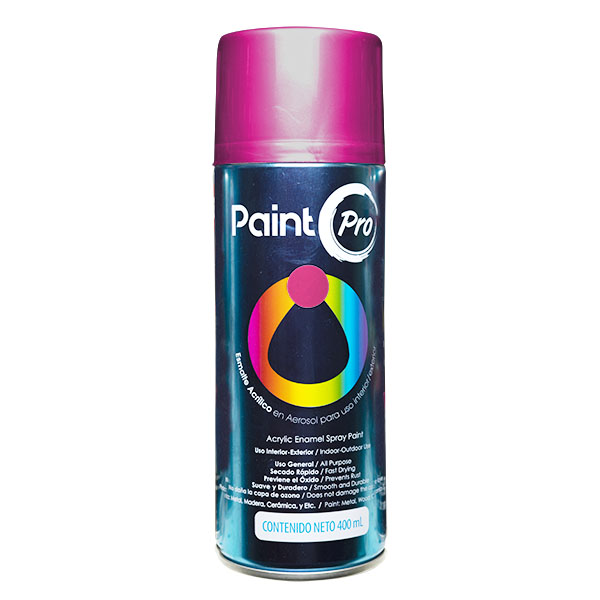 Pintura de esmalte acrílico en aerosol de 400ml rosado fluorescente