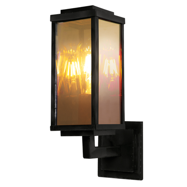 Lámpara de pared Vintage cover negra 1 luz 100W para exterior