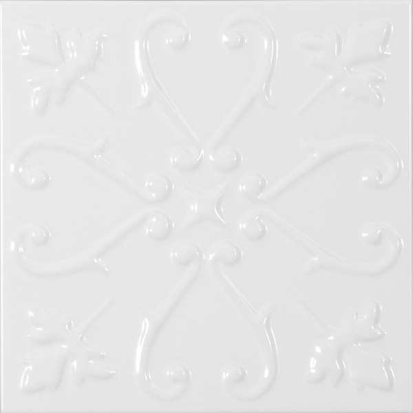 Pared de cerámica Cool de 20cm x 20cm color blanco - caja de 0.84m2
