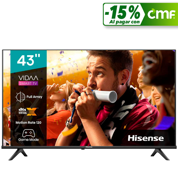 TV Hisense Smart de 43" LED FHD 43A41KV