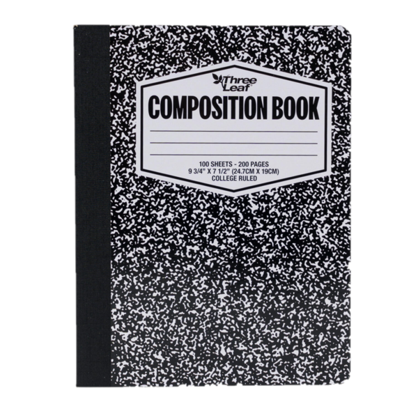 Cuaderno cosido diseño mármol raya ancha - 200 hojas