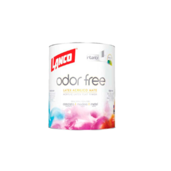 Pintura de látex acrílico Odor-Free acabado mate base blanca de 1/4gl