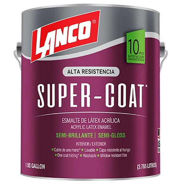 Pintura de esmalte látex acrílica Super Coat base deep 1gl