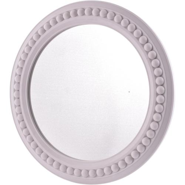 Espejo redondo decorativo con marco color blanco