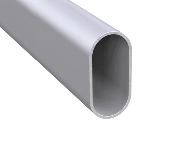 Tubo ovalado en aluminio de 15mm x 30mm x 3m