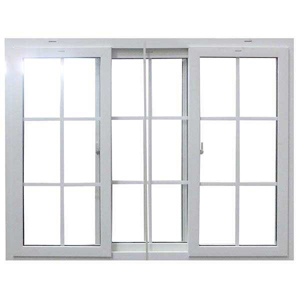 Ventana francesa de 1.5m x 1.2m de PVC color blanco