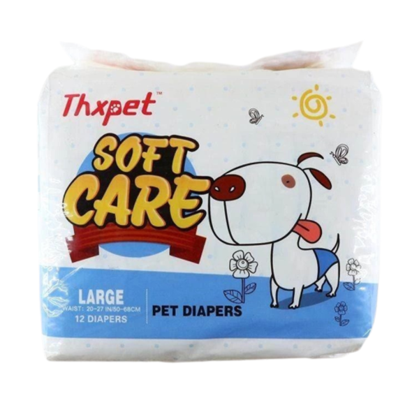 Pañal talla L Soft Care para mascotas - 12 unidades