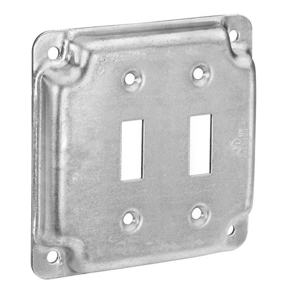 Tapa de metal doble para interruptor de uso industrial TOPAZ