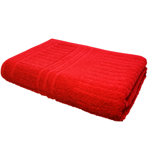 Toalla de baño modelo Stripes de color rojo