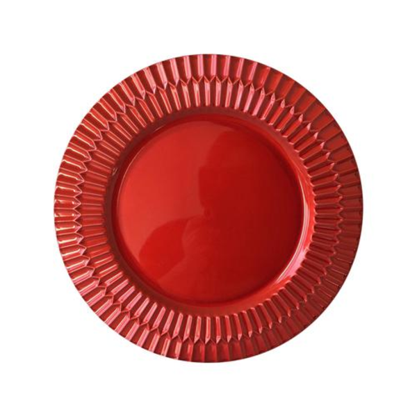 Portaplato base navideño de 33cm color rojo