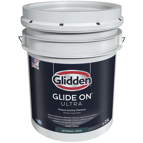 Pintura acrílica Glide On Ultra acabado satinado base intermedia 5gl