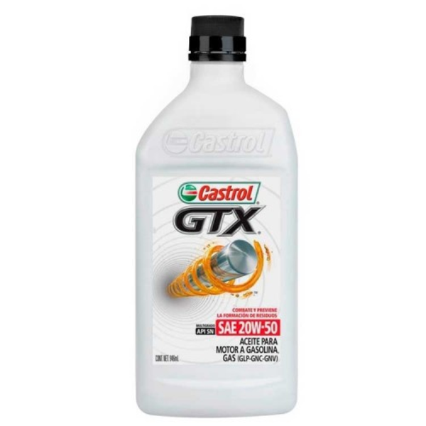 Aceite GTX 20W50 de 1/4gl para automóvil