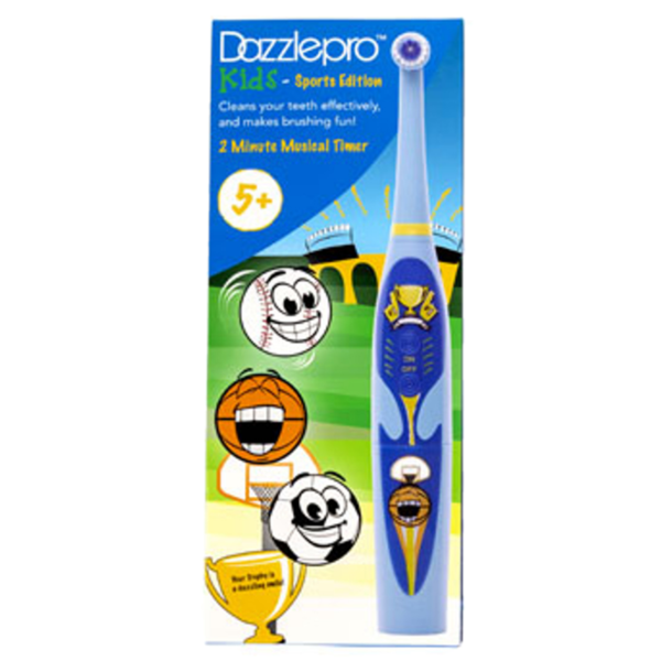 Cepillo de dientes giratorio con diseño deportivo para niños