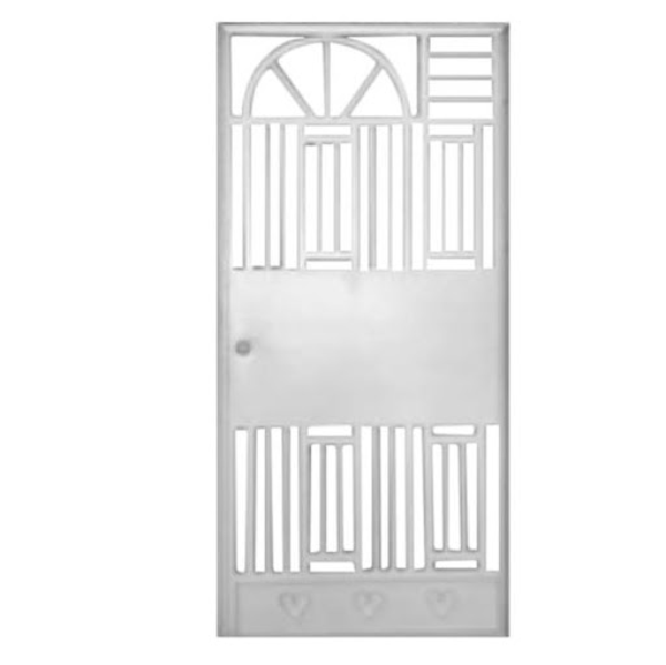 Puerta de metal de 3' x 7' modelo 148 apertura derecha color blanco