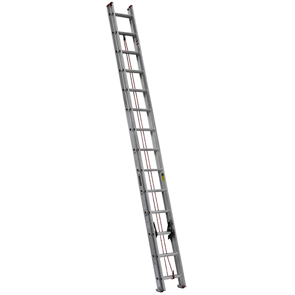 Escalera de aluminio color gris tipo extensión de 28'
