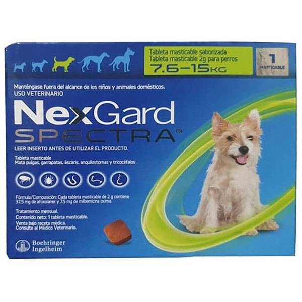 Comprimido masticable Nexgard Spectra M 7.6-15kg