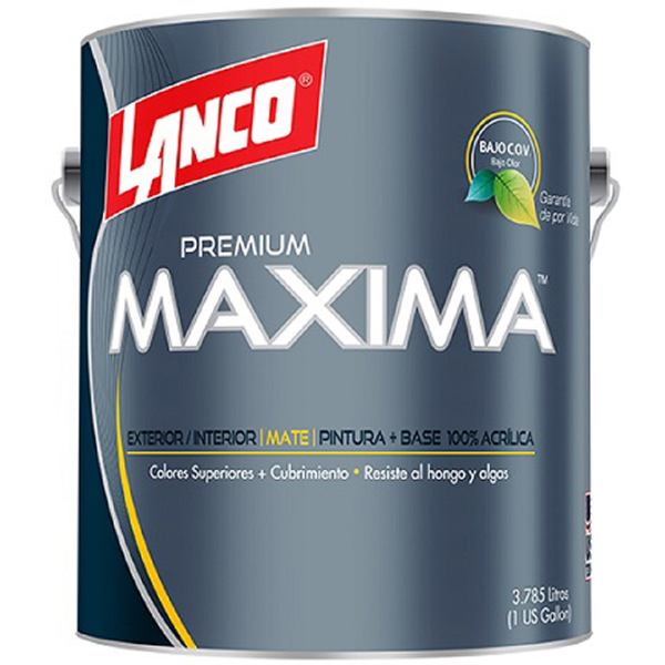 Pintura acrílica Máxima Premium base pastel de 1gl