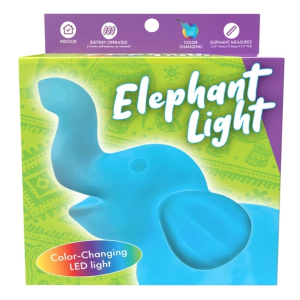 Luz LED decorativa con diseño de elefante