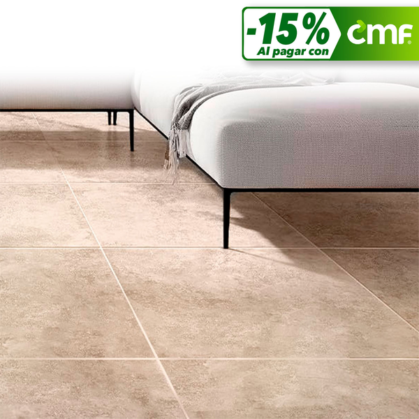 Porcelanato de 61cm x 61cm Mineral Stone Beige - caja de 1.48m2