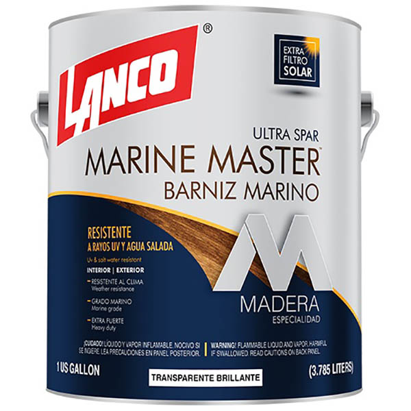 Barniz Marine Master acabado brillante color transparente de 1gl