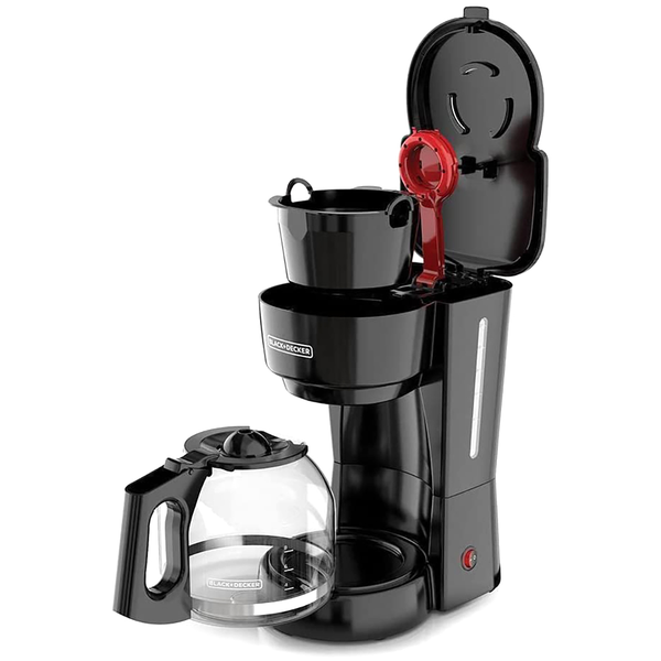 Mr. Coffee - Cafetera con pausa automática y jarra de cristal, 12 tazas,  color negro