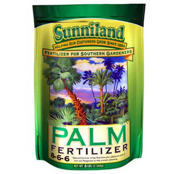 Fertilizante con nutrientes para palmas x5lb sunniland