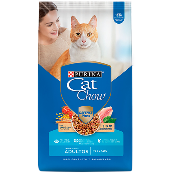 Alimento seco Cat Chow Plus de 1.5kg sabor pescado para gato adulto
