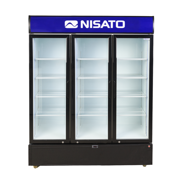 Refrigerador vitrina 42 pies³ de 3 puertas color negro