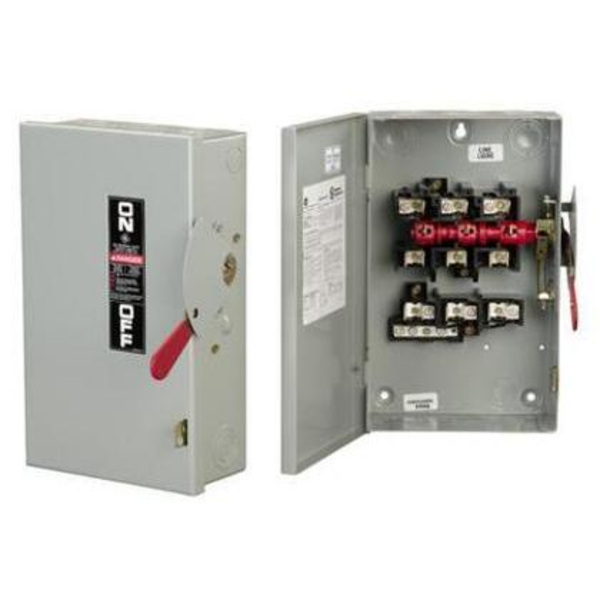 Interruptor de desconexión 2 polos, 30 A, 240 V CA, NEMA 1
