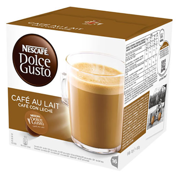 Cápsula Dolce Gusto café con leche - 16 unidades