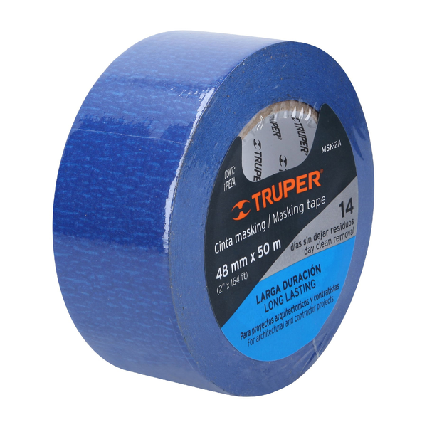 Cinta masking tape azul de 2" x 50m para pintor