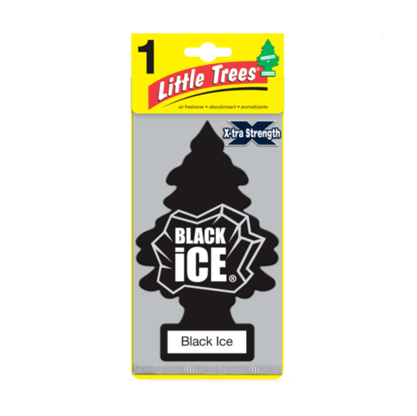 Ambientador para auto Xtra Strength con aroma a black ice LITTLE TREES