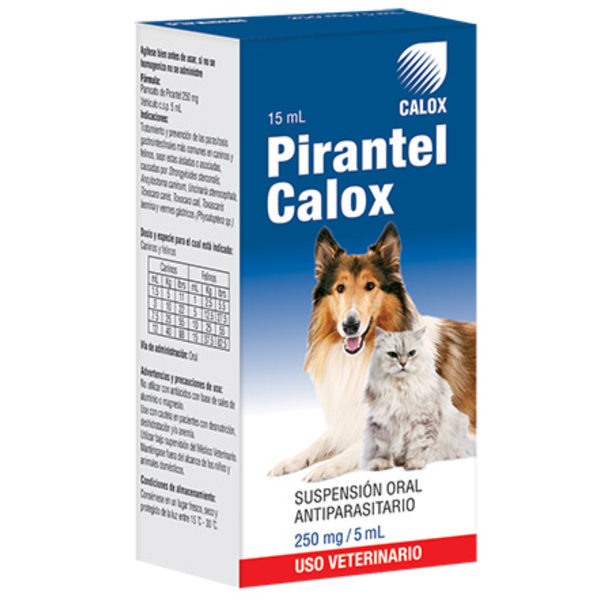 Antiparasitante oral 15ml Pirantel para perro y gatos