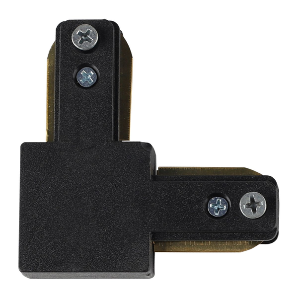 Conector L para riel negro