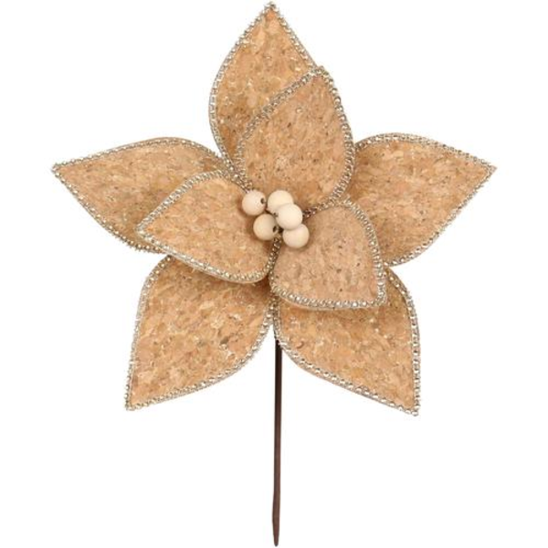 Flor de navidad de corcho de 29cm x 30cm