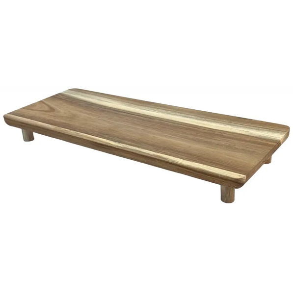 Tabla de servir de madera de acacia con patas