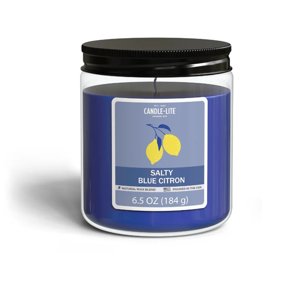 Vela aromática en frasco de 6.5oz aroma Salty Blue Citron