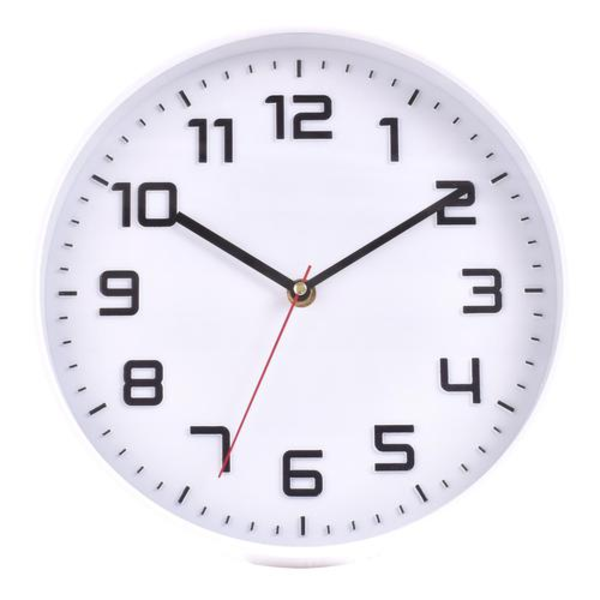 Reloj de Pared con números grandes color blanco/blanco