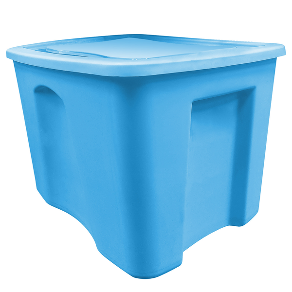 Caja plástica para almacenar de 18gl color azul cielo
