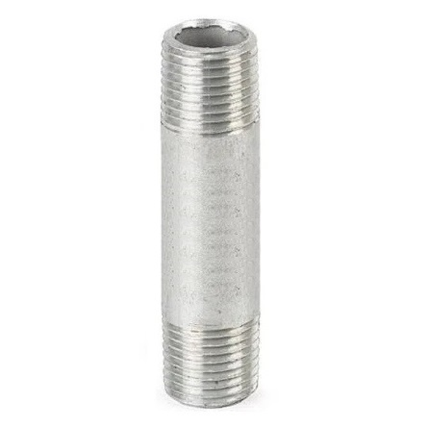 Niple galvanizado macho de 1/2" x 5"