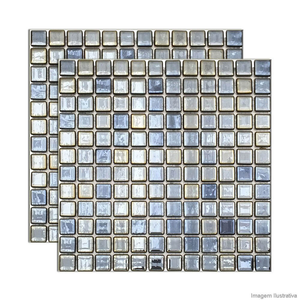 Mosaiquillo de 30cm x 30cm modelo Arcoiris Preto para interior