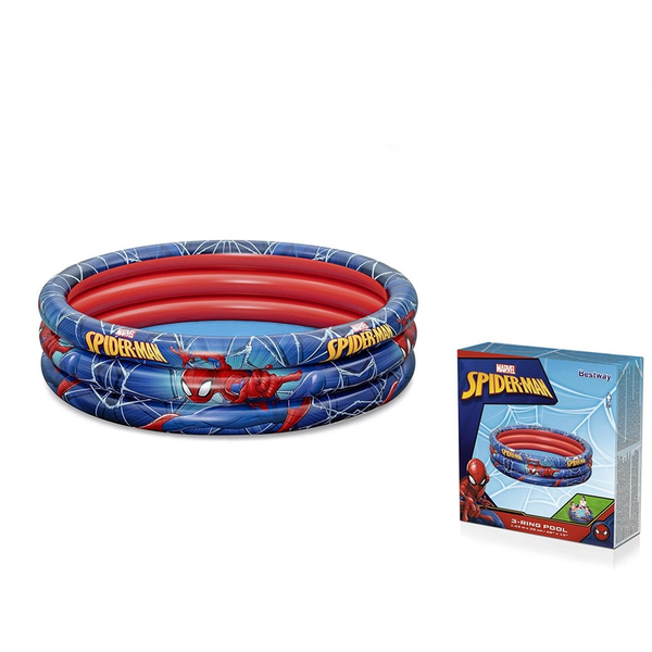 Piscina Inflable 122cm X 30cm Con Diseño De Spider Man