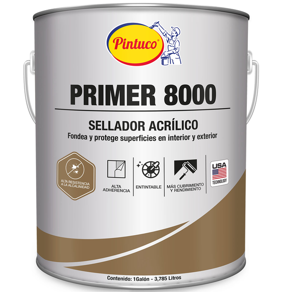 Sellador acrílico Primer 8000 de 1gl