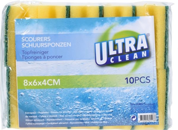 Esponjas amarillas para fregar (10 unidades)  Ultra Clean