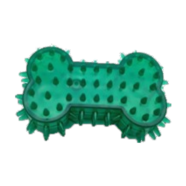 Juguete dental 12cm en forma de hueso verde para perro